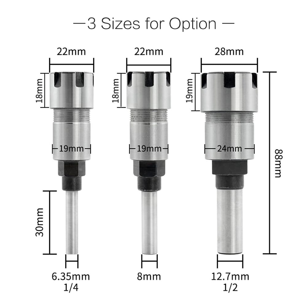 Spring Steel 8mm Shank Router Bit Extension Rod Milling - 8mm Shank