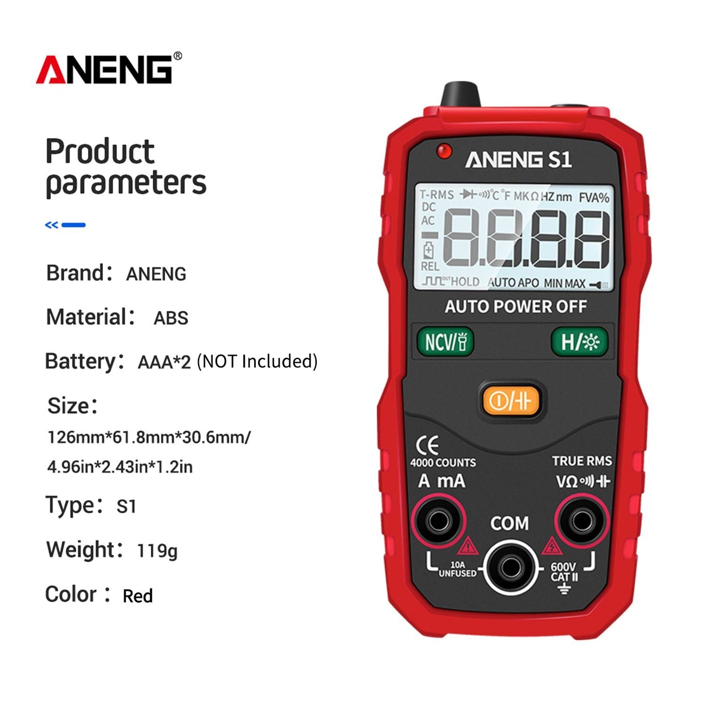 ANENG Digital Multimeter Portable Multimeter 4000 Counts