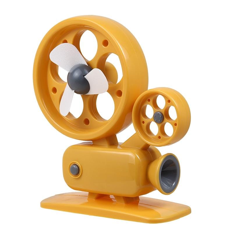 Cute Projector Style USB 2.0 3-blade Rechargeable Fan (Orange)