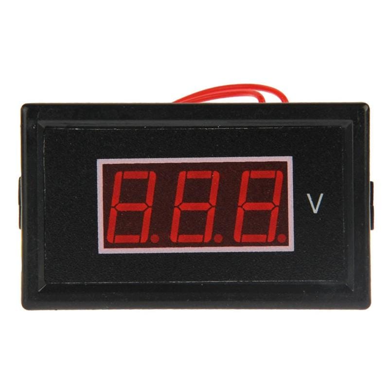 V85 2 Wires 75-300V AC LED Digital Display Voltmeter (Black)