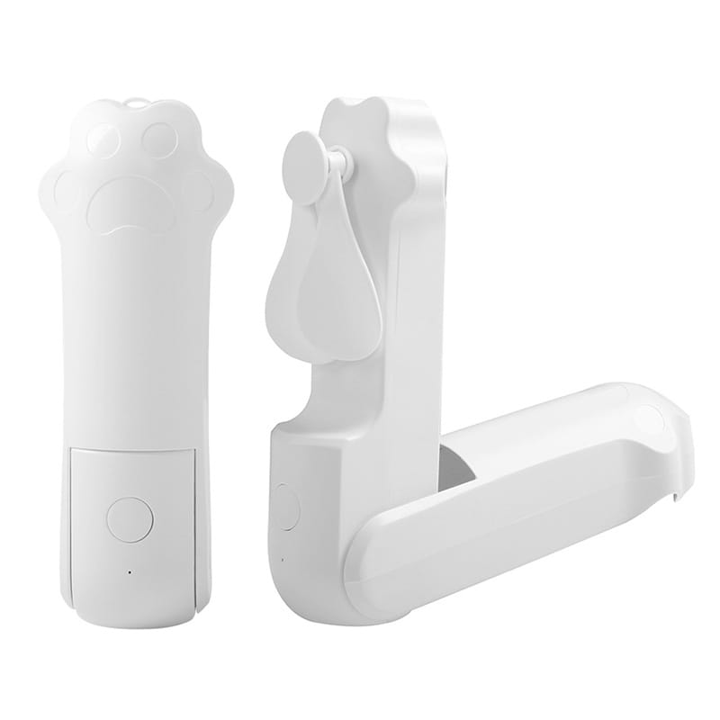 DUX DUCIS 0.7W USB Interface 2-speed Control Rechargeable Portable Ultra-thin Handheld Fan with Lanyard (White)