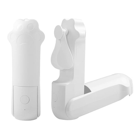 DUX DUCIS 0.7W USB Interface 2-speed Control Rechargeable Portable Ultra-thin Handheld Fan with Lanyard (White)