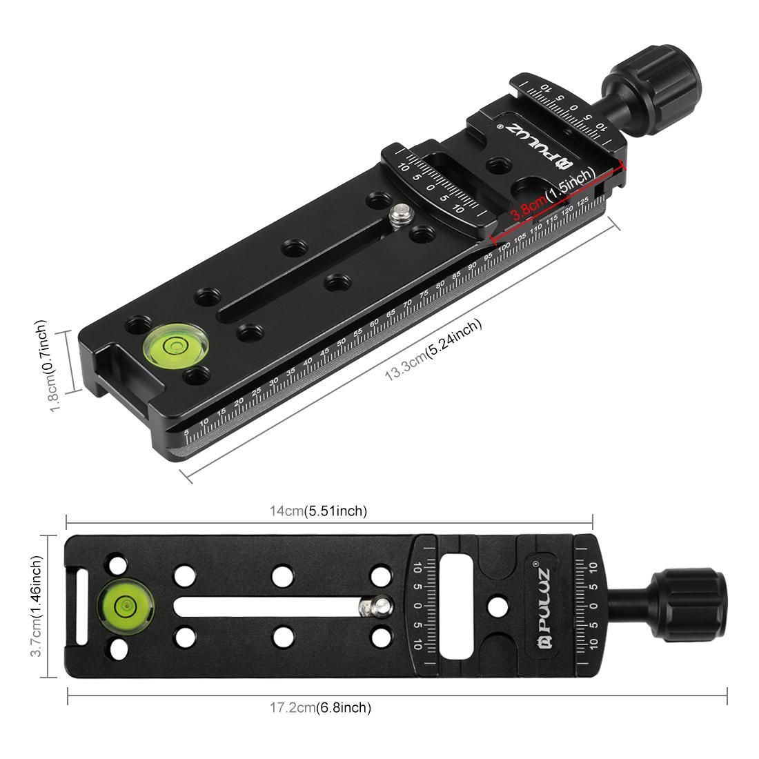 PULUZ FNR-140 Multi-Purpose 140mm Rail Nodal Slide Quick Release Plate