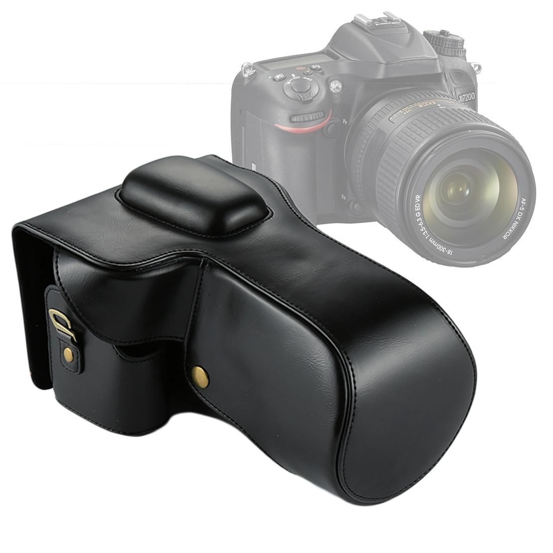 Full Body Camera PU Leather Case Bag for Nikon D7200 / D7100 / D7000 (Black)