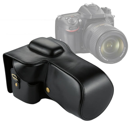 Full Body Camera PU Leather Case Bag for Nikon D7200 / D7100 / D7000 (Black)