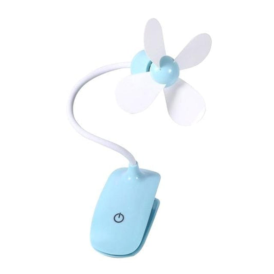 Mini Portable USB Rechargeable Touch Switch Electric Fan (Blue)