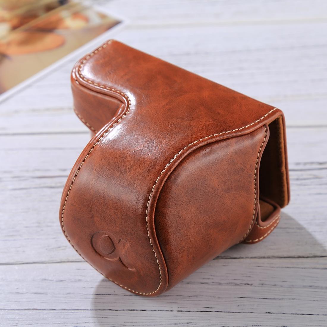 Full Body Camera PU Leather Case Bag with Strap for Sony A5100 / A5000 / NEX-3N (Brown)