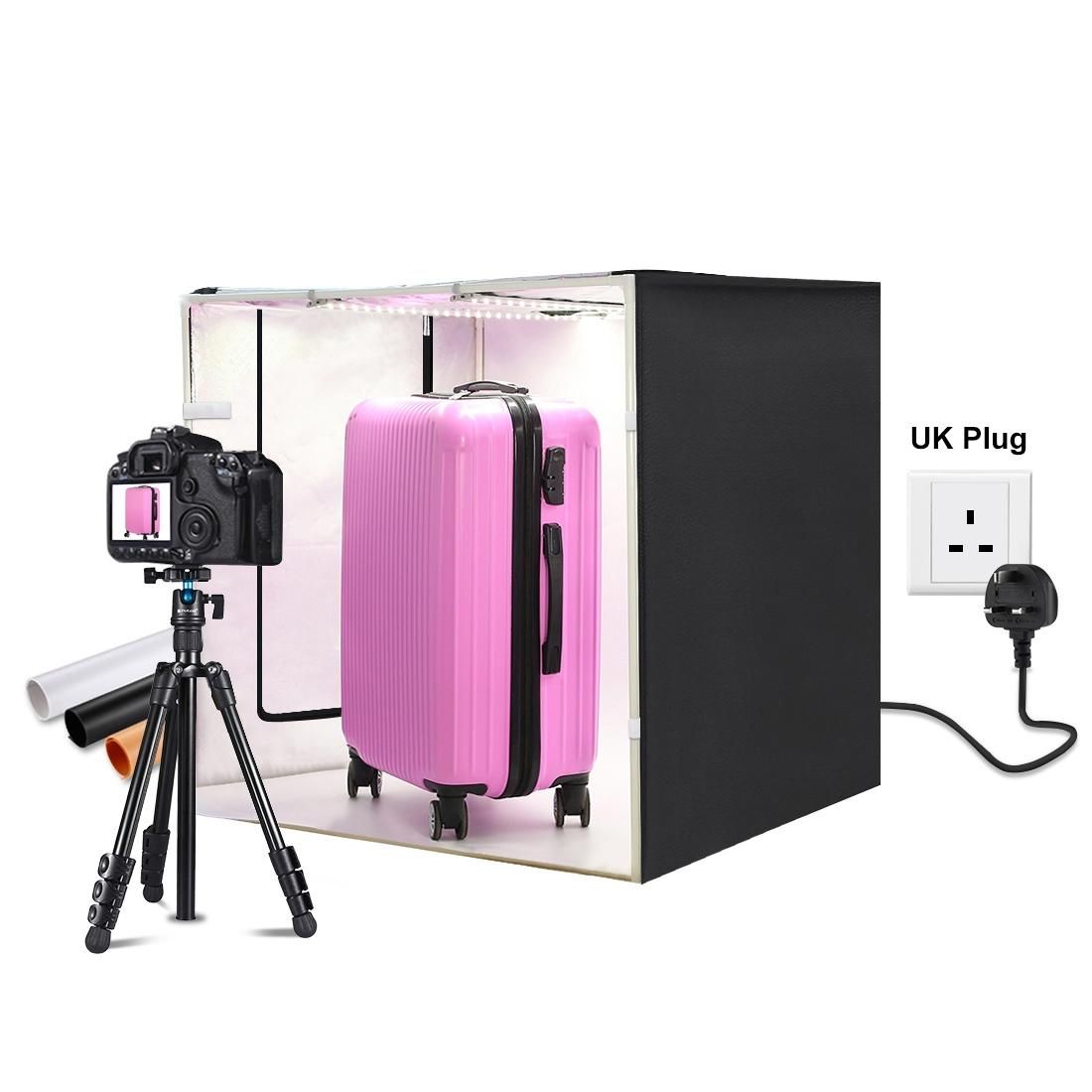 PULUZ 80cm Folding Portable 80W 8500LM White Light Photo Lighting Studio Shooting Tent Box Kit with 3 Colors Backdrops (Style5)