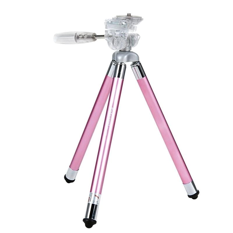 Fotopro FY-583 Portable Tripod Stand for Digital Cameras, 8-Section Legs, Max Weight Load: 1kg (Pink)