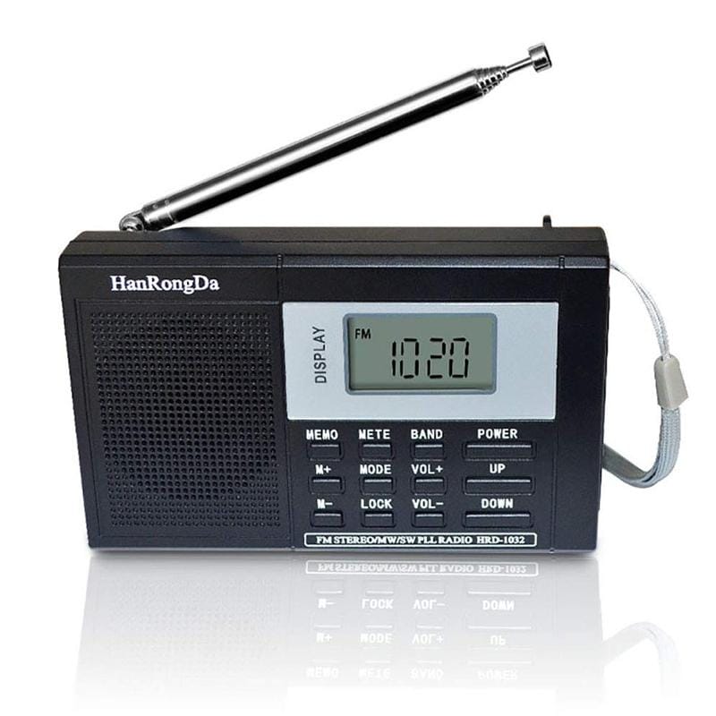 HRD-1032 Portable Full Band Digital Demodulation Stereo Radio (Black)