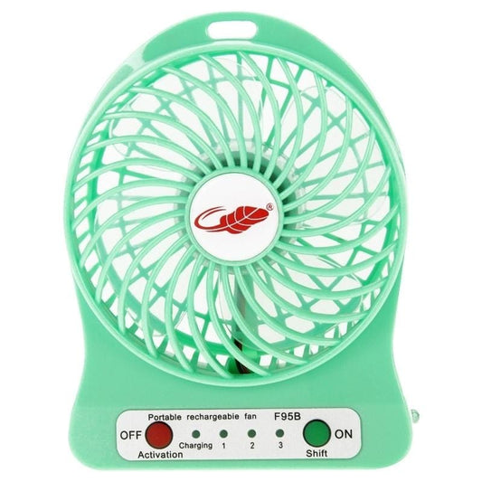 4 inch Portable USB Mini Fan with Wind Third Gear Adjustment, Size: 14cm x 10.5cm x 4cm (Green)