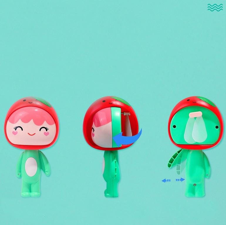 3 PCS Mini Hand-pressed Portable Hand-held Small Fan Student Dormitory Fan Random Color Delivery