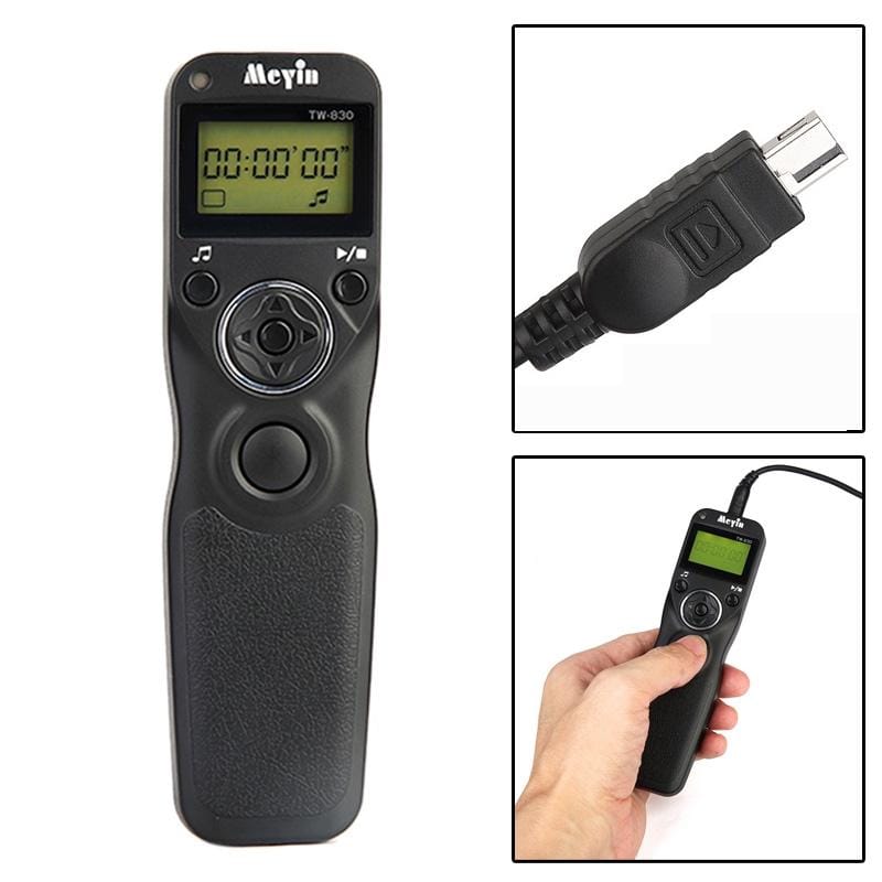 Timer Remote Control for Nikon DSLR D7000 / D5100 / D5000 / D3200 / D3100 / D90 / D600 / D7100 (Black)