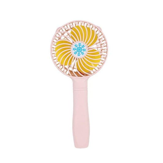 USB Mute Rechargeable Handheld Dormitory Desktop Portable Student Small Electric Fan (Pink)