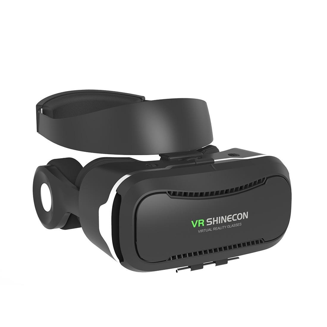 VR SHINECON IV Virtual Reality 3D Headset VR Box Video Glasses for iPhone, Samsung, Huawei, Xiaomi, 4.5 inch - 6.0 inch Android & iOS Smartphone (Black)