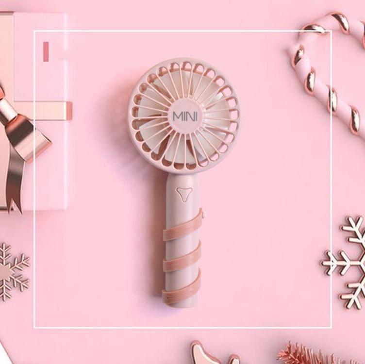 Simple Handheld Portable USB Mini Fan (Pink)