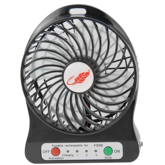 4 inch Portable USB Mini Fan with Wind Third Gear Adjustment, Size: 14cm x 10.5cm x 4cm (Black)