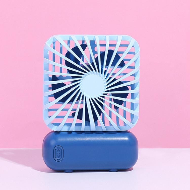 USB Charging Handheld Mini Fan Desktop Portable Small Fan (Blue)