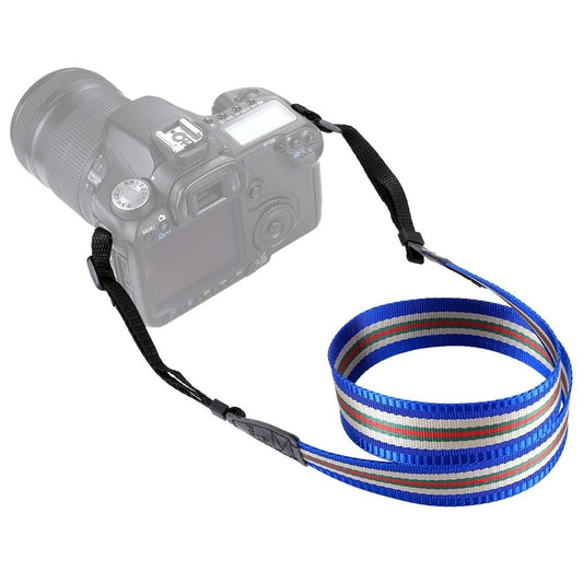 PULUZ Stripe Style  Series Shoulder Neck Strap Camera Strap for SLR / DSLR Cameras (Blue)
