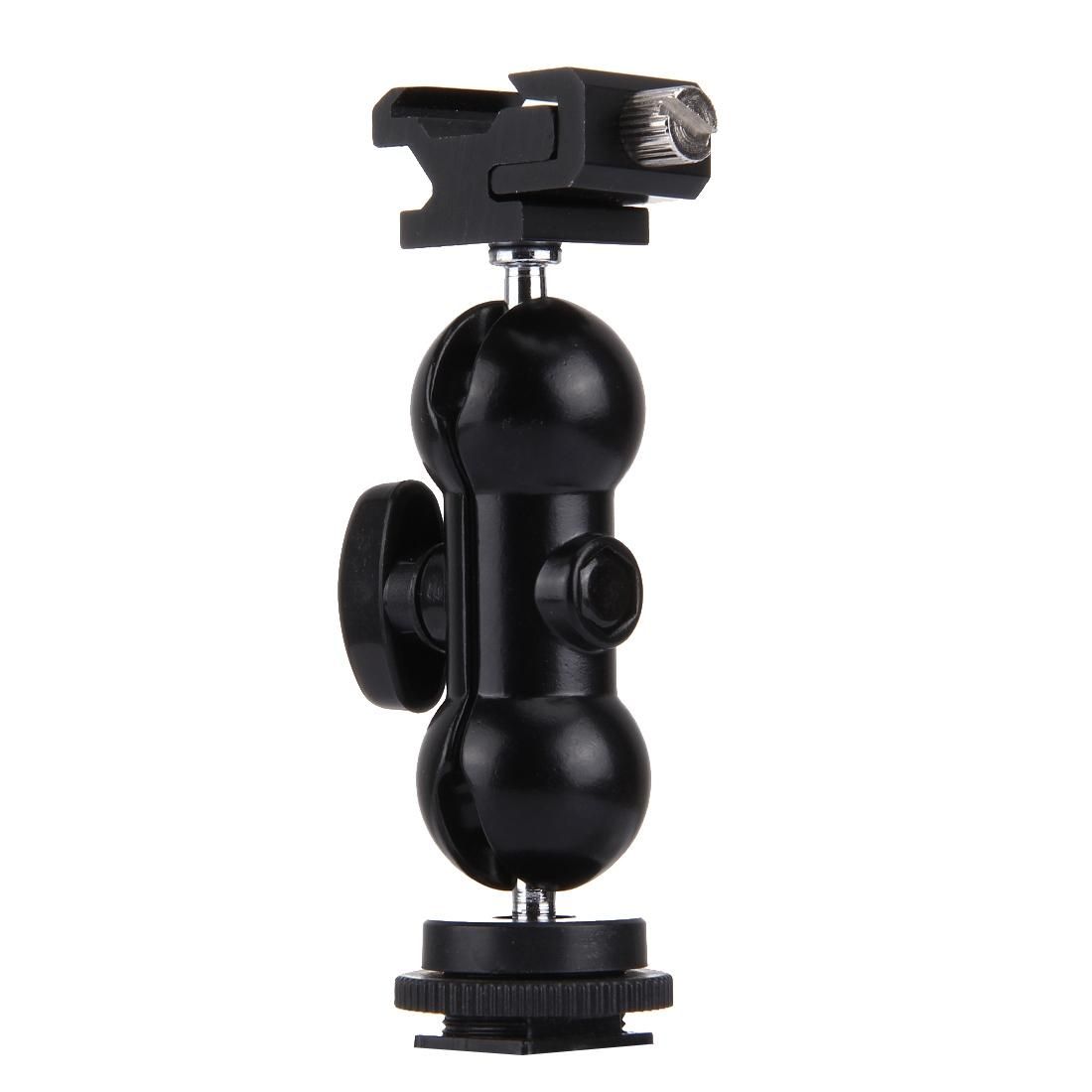 Universal Aluminum Hot Shoe Bracket Handheld Stabilizer for GoPro, SJCAM, Xiaomi XiaoYi Camera, Size: 10.3x3x5cm (Black)