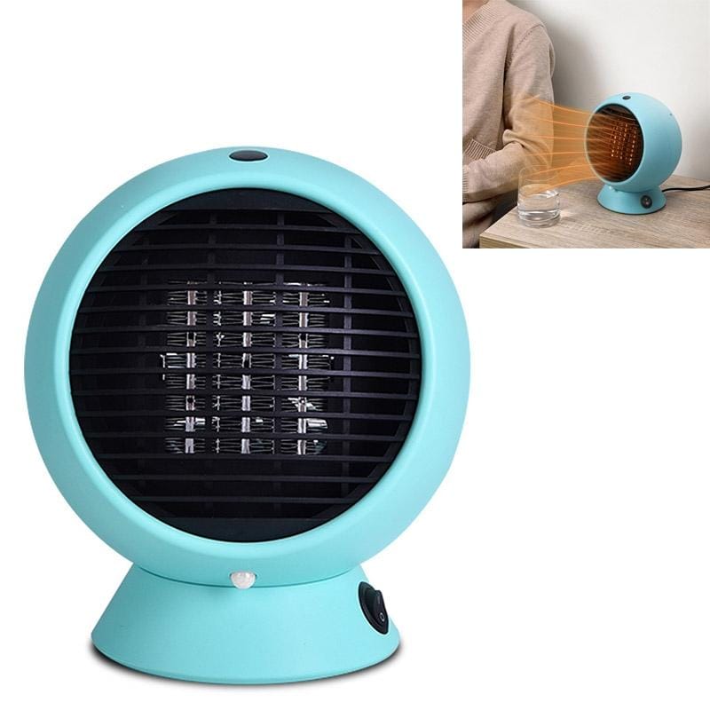 Student Dormitory Office Desktop Mini Speed Heater CN Plug (Light Blue)