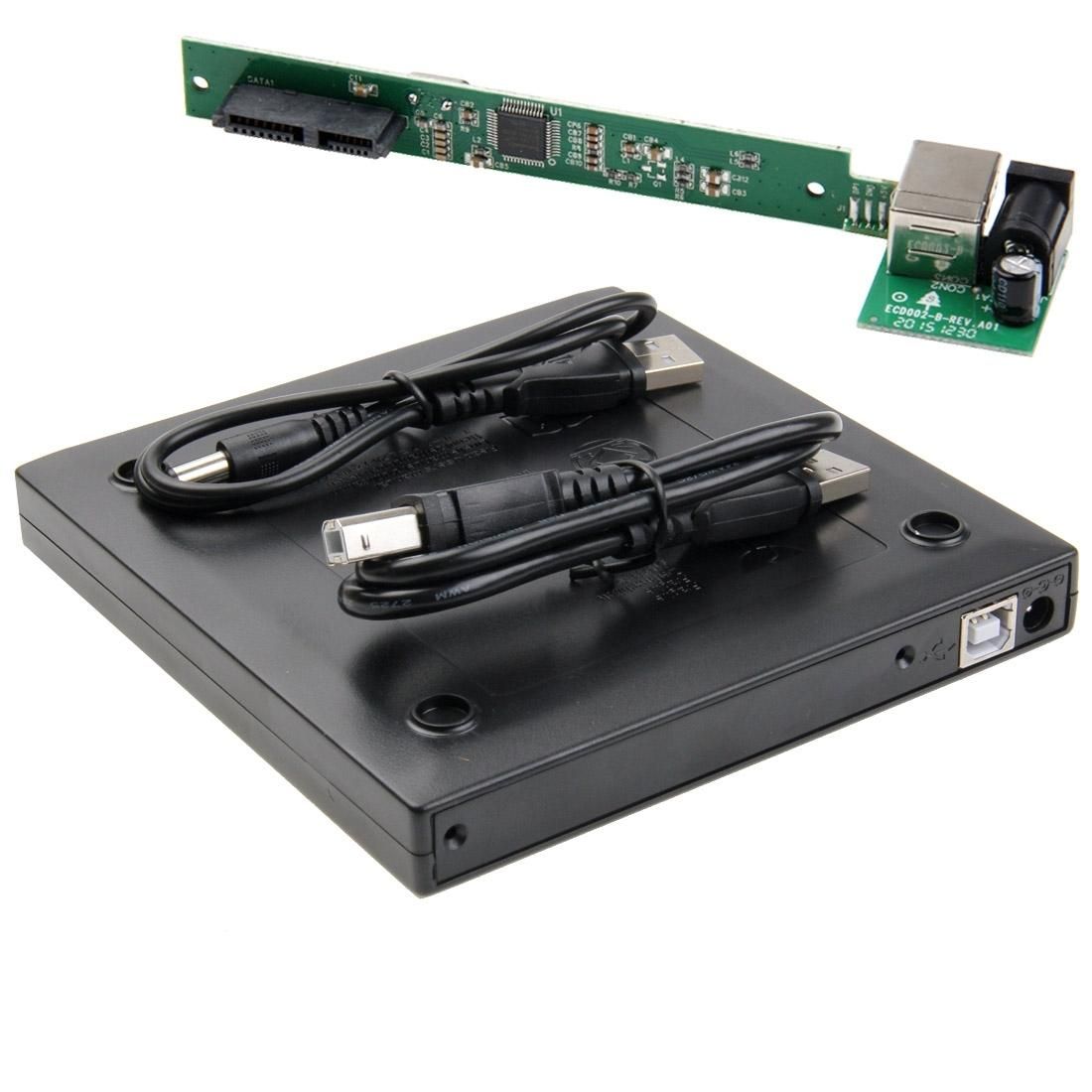 USB 2.0 Universal Notebook External 12.7mm CD/DVD SATA Port Optical Dr ...