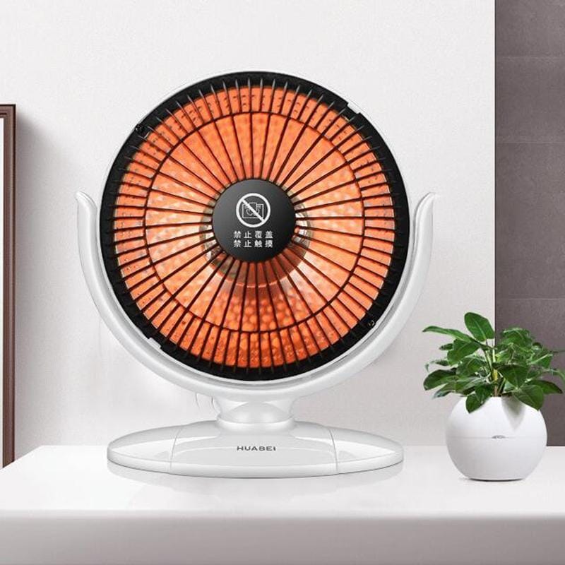 Small Sun Mini Home Office Heater 6 inch Electric Heater National Standard Plug, Specification:without Cable (Black)