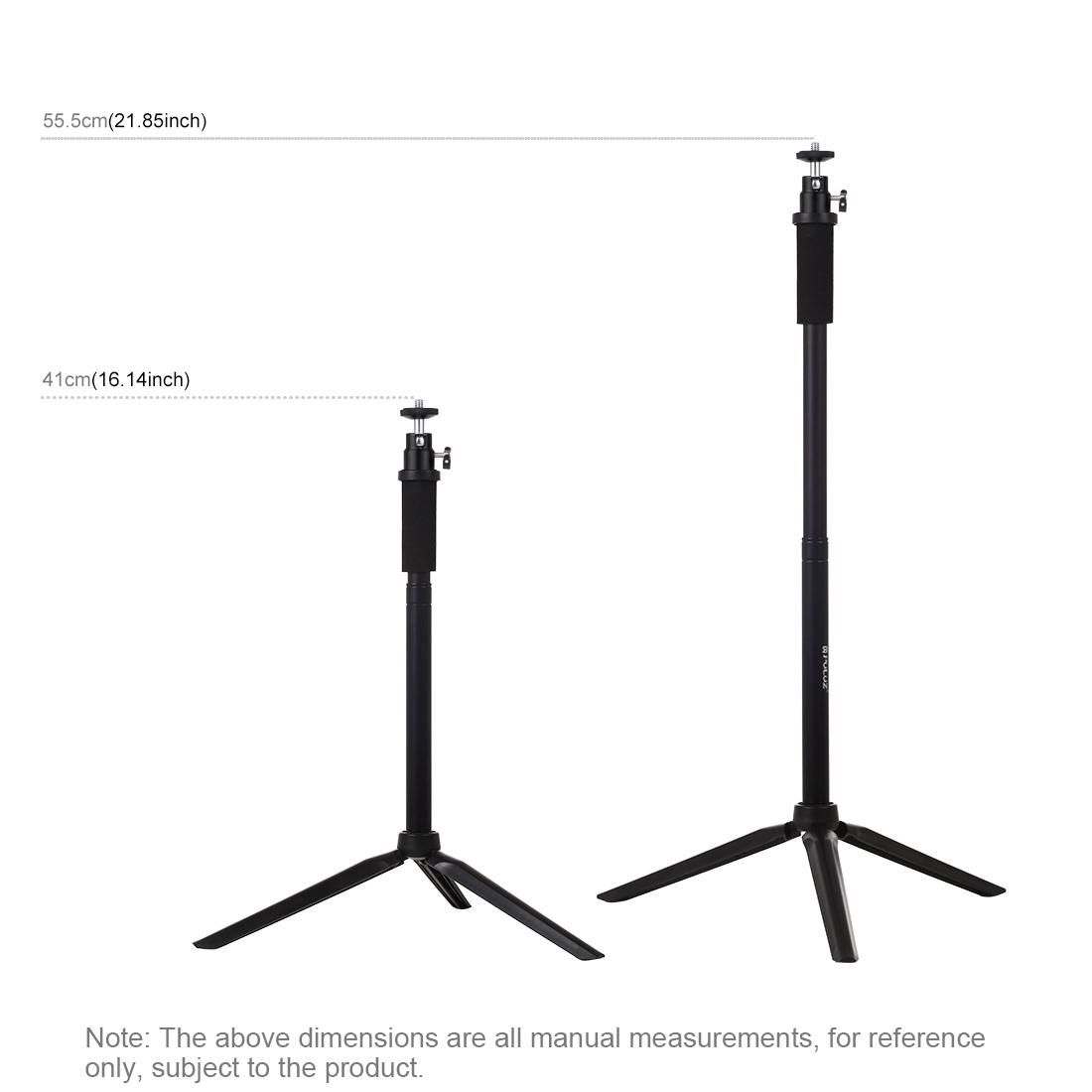 PULUZ Tripod Mount +  Extension Rod + Live Broadcast Dual Phone Bracket + 6.2 inch 16cm LED Ring Vlogging Video Light Kits