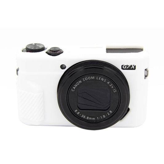 PULUZ Soft Silicone Protective Case for Canon EOS G7 X Mark II (White)