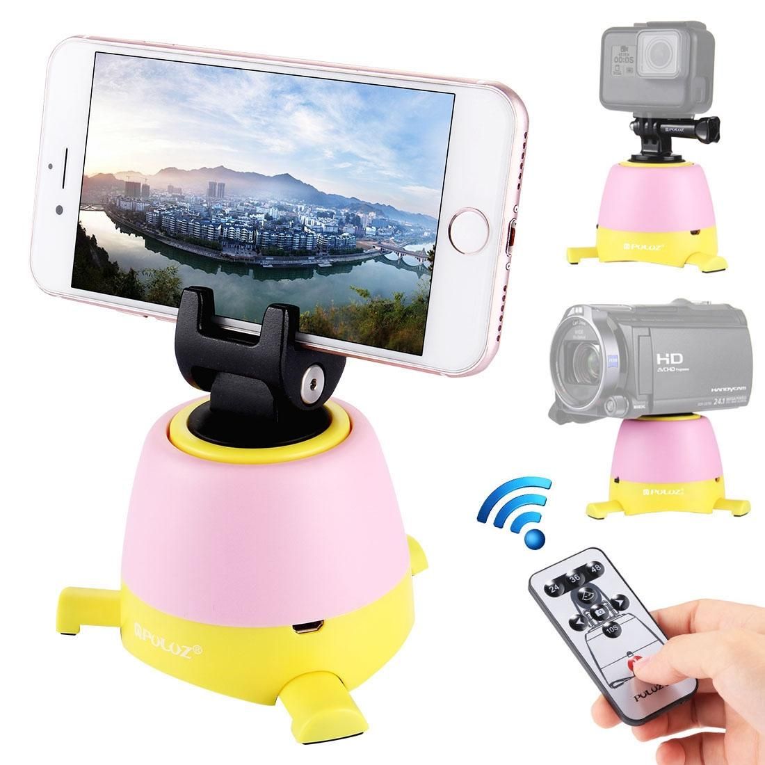 PULUZ Electronic 360 Degree Rotation Panoramic Head with Remote Controller for Smartphones, GoPro, DSLR Cameras (Yellow)