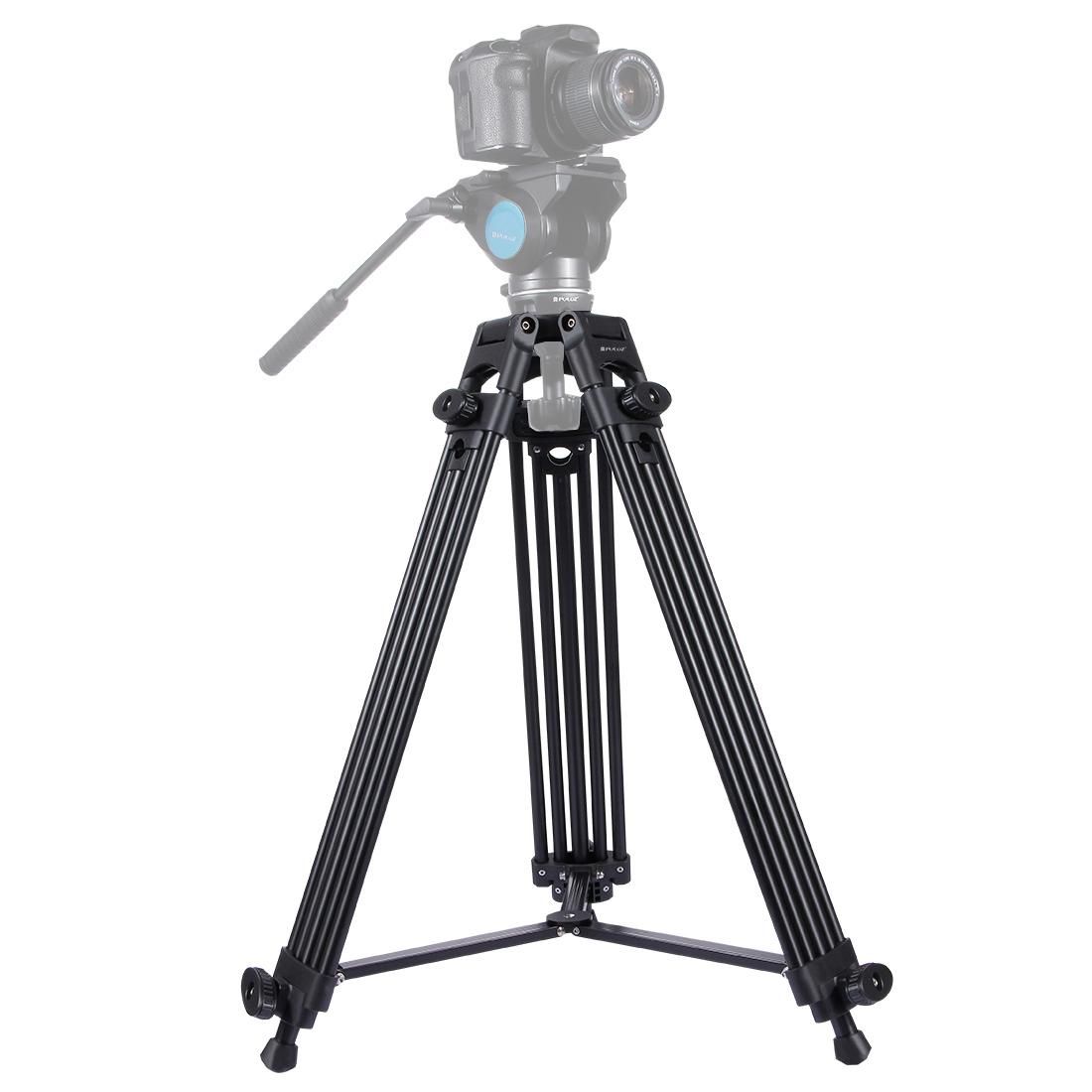 PULUZ Professional Heavy Duty Video Camcorder Aluminum Alloy Tripod for DSLR / SLR Camera, Adjustable Height: 62-140cm