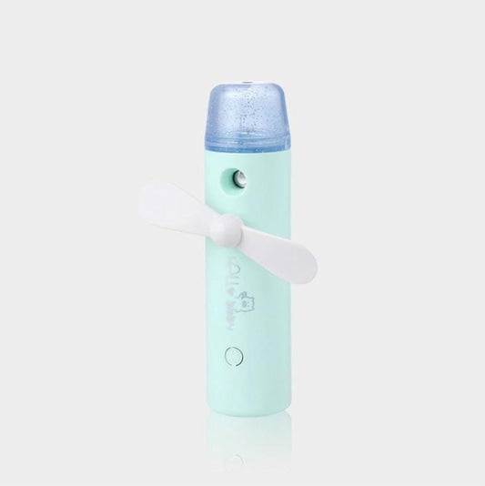 Mini Spray USB Rechargeable Handheld Fan Portable Silent Desk Fan (Green)