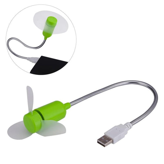 Portable USB Powered 3-Blade Mini Fan, Length: 35cm (Green)