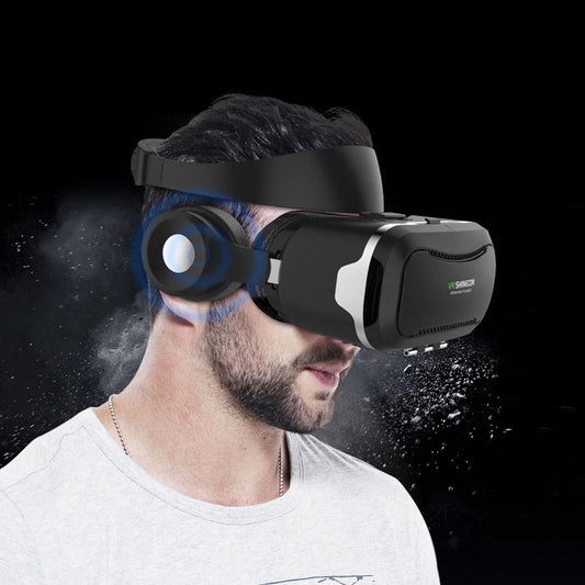 VR SHINECON IV Virtual Reality 3D Headset VR Box Video Glasses for iPhone, Samsung, Huawei, Xiaomi, 4.5 inch - 6.0 inch Android & iOS Smartphone (Black)