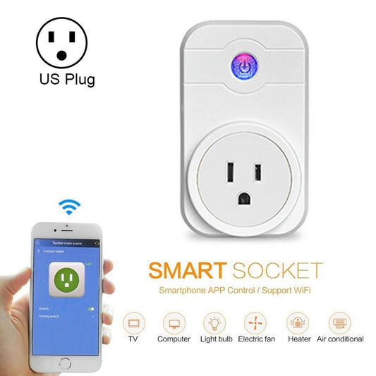 SWA1 10A Home Automation Wireless Smart WiFi Socket, Support Smartphone Remote Control & Timing Switch & Alexa & Google Home (Style3)