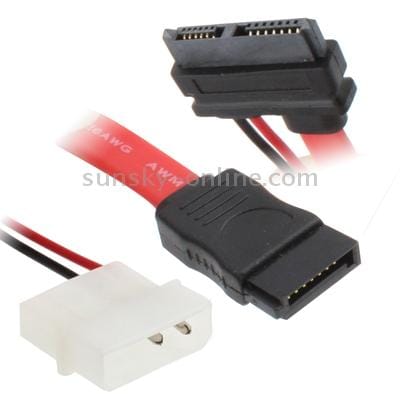 13pin  SATA to 2 Pin IDE + 7 Pin SATA Cable for Laptop SATA Drives, Length: 45cm