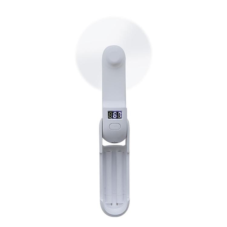 Mini USB Charging Handheld Portable Pocket Fan 3 in 1 Folding Small Fan (White)