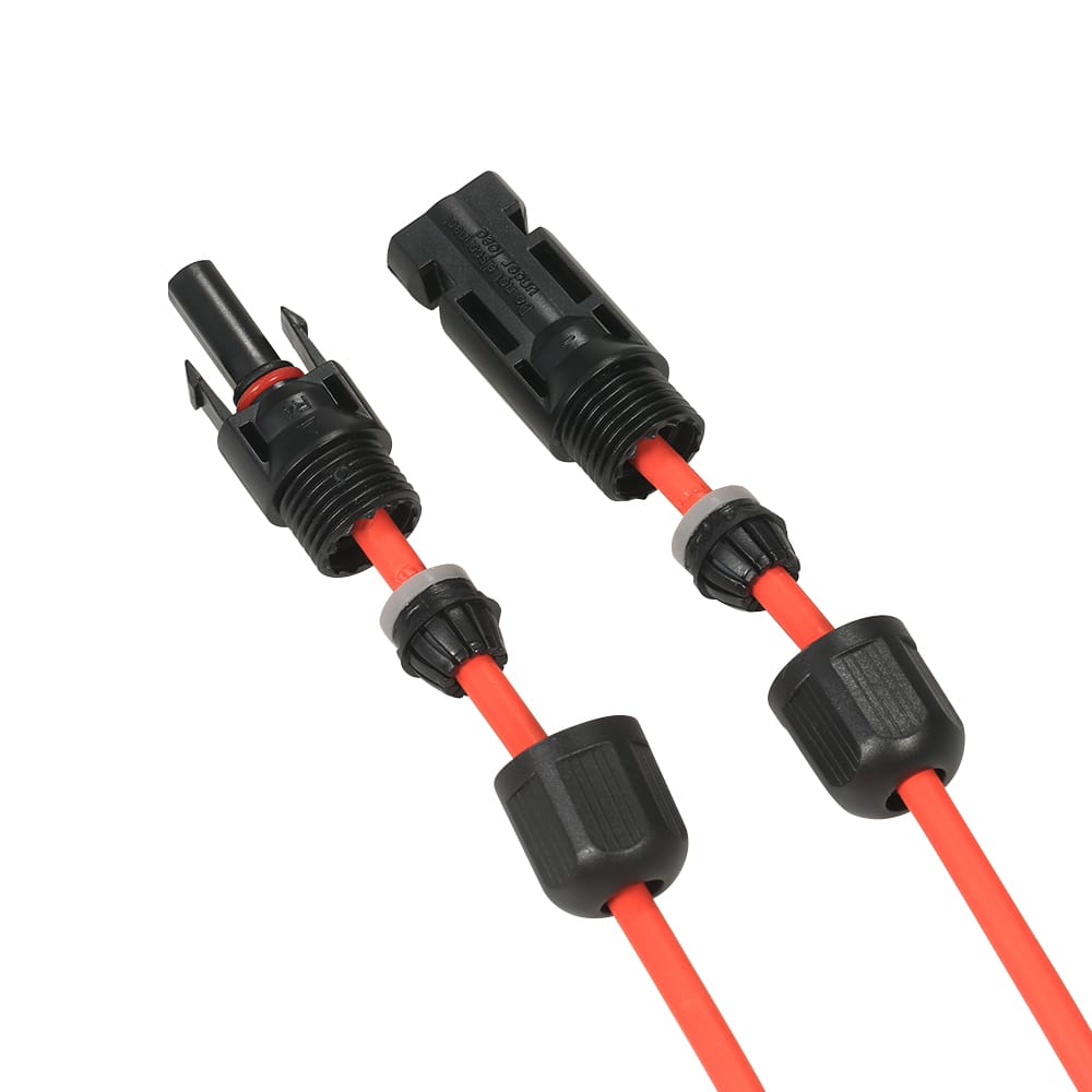 1 Pair 10 Feet Black + 10 Feet Red 10AWG Solar Panel - 10 Feet