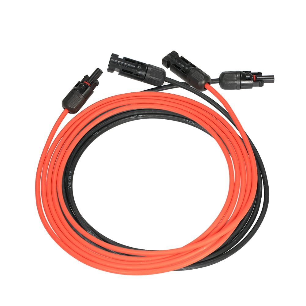 1 Pair 10 Feet Black + 10 Feet Red 10AWG Solar Panel - 10 Feet