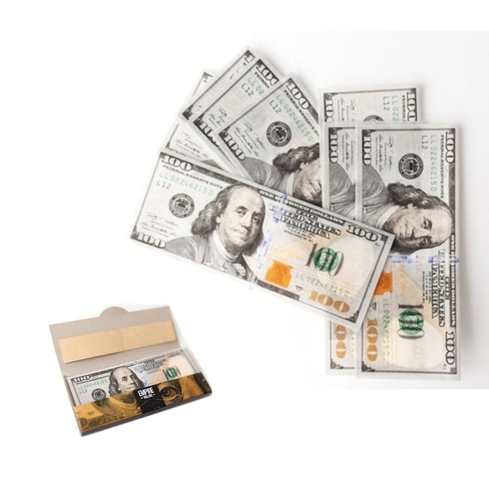 10 Pcs Funny Innovative Empire $100 Dollar Cigarette Papers