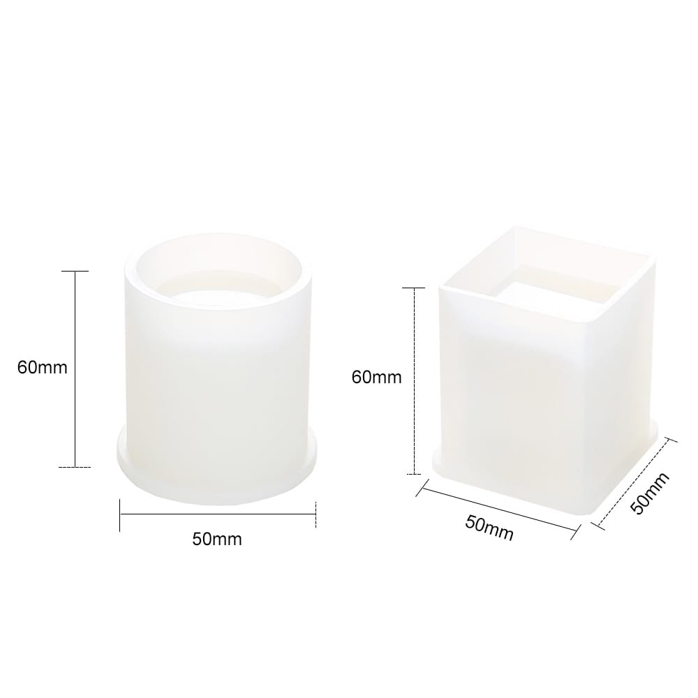 Silicone Molds DIY Making Crafts Decoration Pen Container - Square Shape