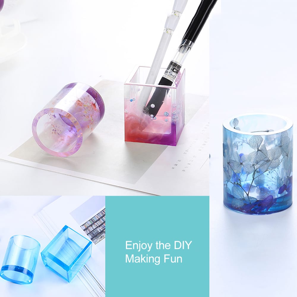 Silicone Molds DIY Making Crafts Decoration Pen Container - Square Shape