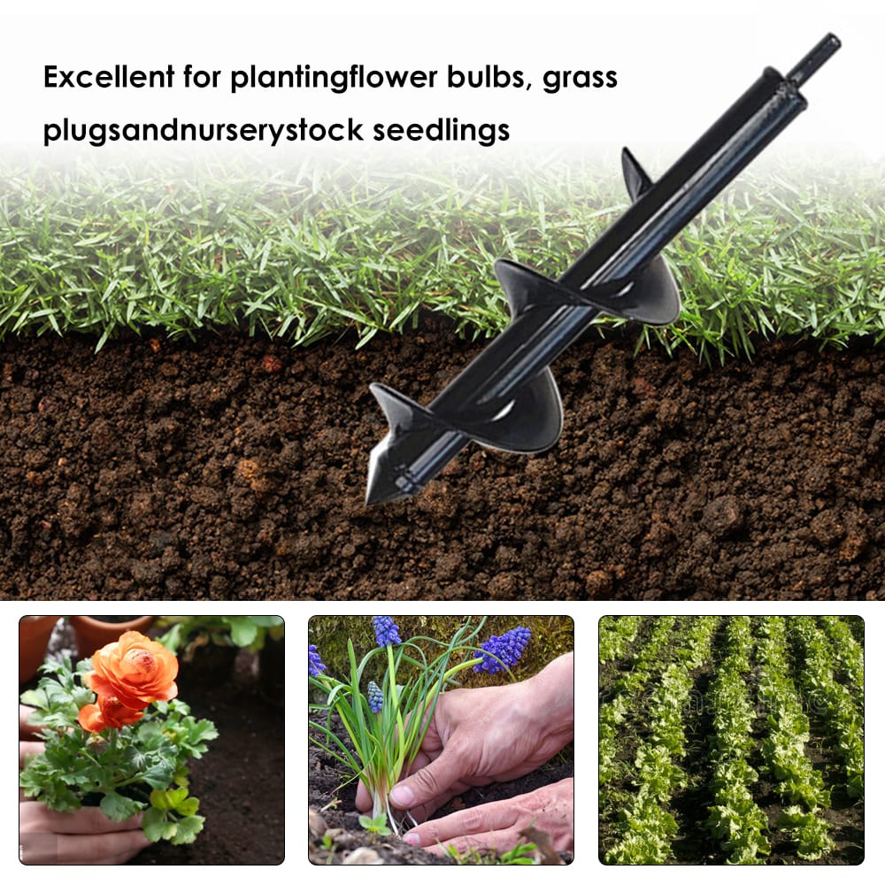 Earth Auger Spiral Drill Bit Electric Garden Planting - 25 & 8cm