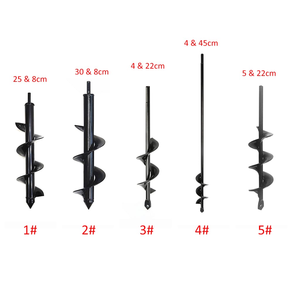 Earth Auger Spiral Drill Bit Electric Garden Planting - 5 & 22cm