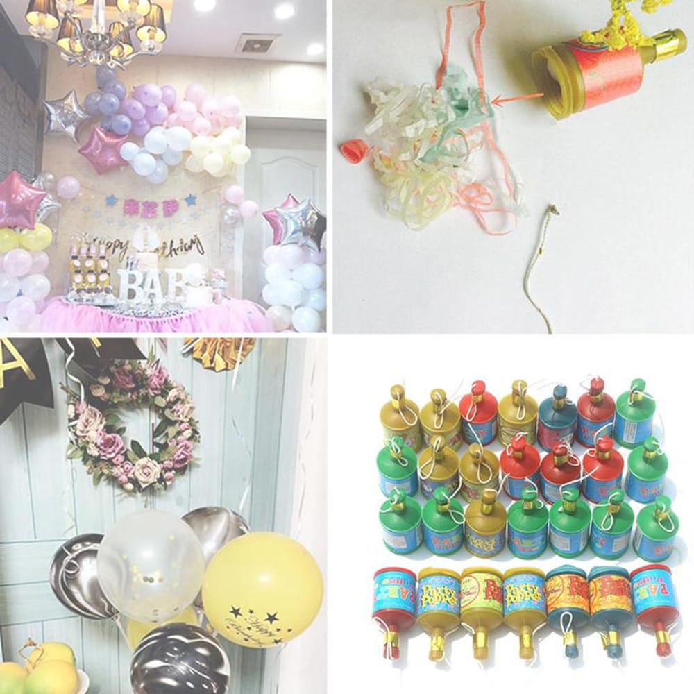 Party Poppers Confetti Cannons 72 Pack for Christmas