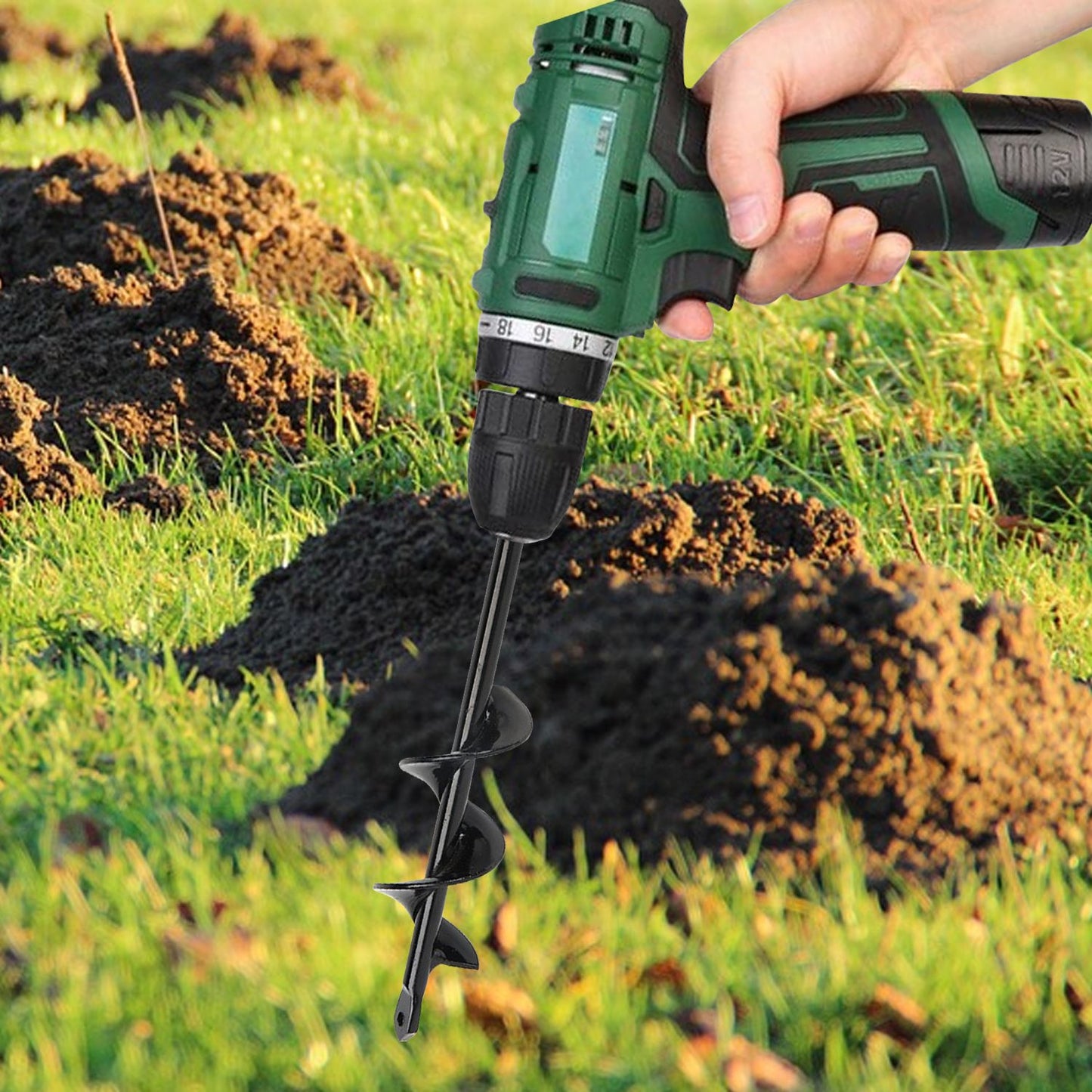 Auger Drill Bit Garden Plant Flower Bulb Auger Rapid Planter - 22cm