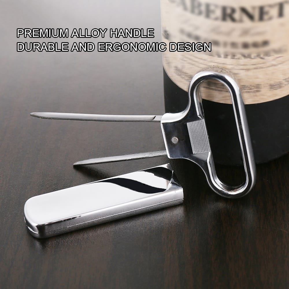 Two-Prong Cork Puller with Cover Wine Opener Cork Bottle