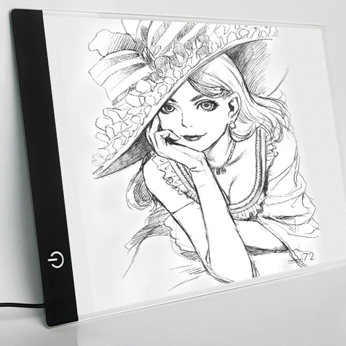 5W 3.5mm Ultra-thin USB A4 Paper LED Copy Pad Non-dimmable Digital Board Copy Desk Art Drawing Tracing Stencil Table Board