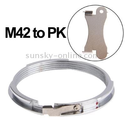M42 42mm to PK K Mount Adapter Infinity Focus (Silver)