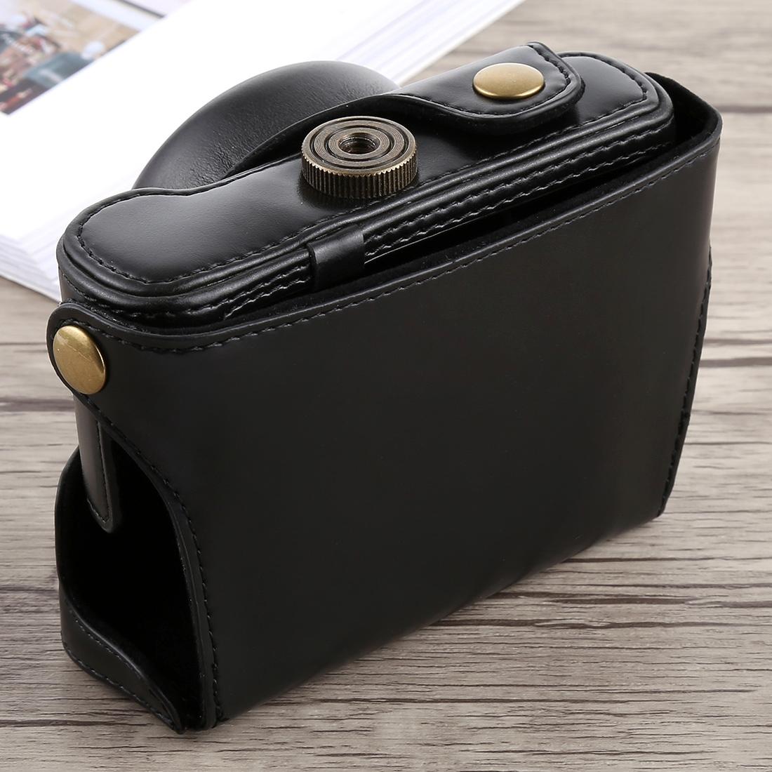 Full Body Camera PU Leather Case Bag with Strap for Panasonic LUMIX LX100 (Brown)